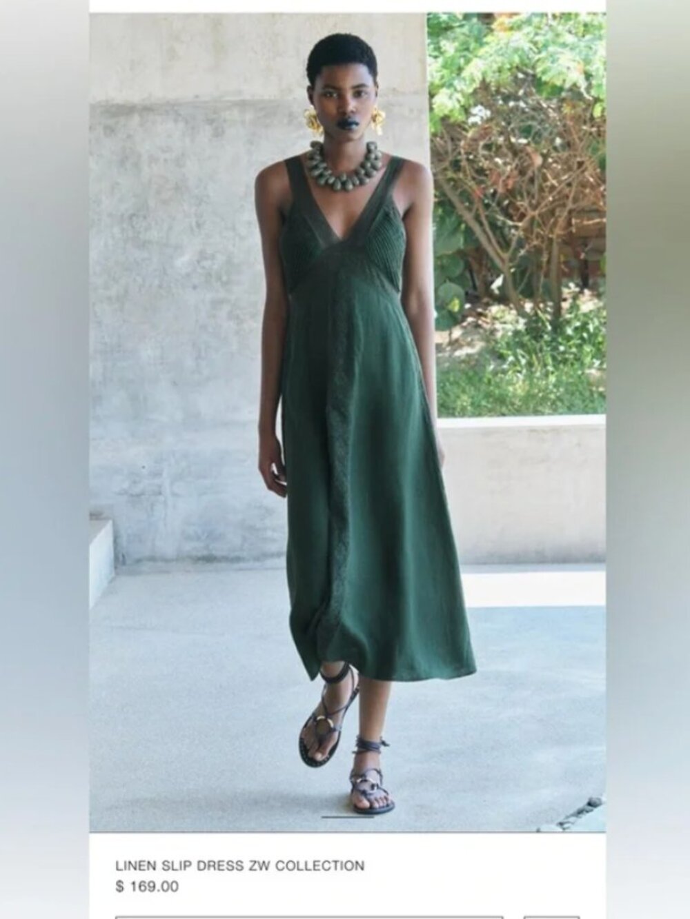 Zara Linen Slip dress M